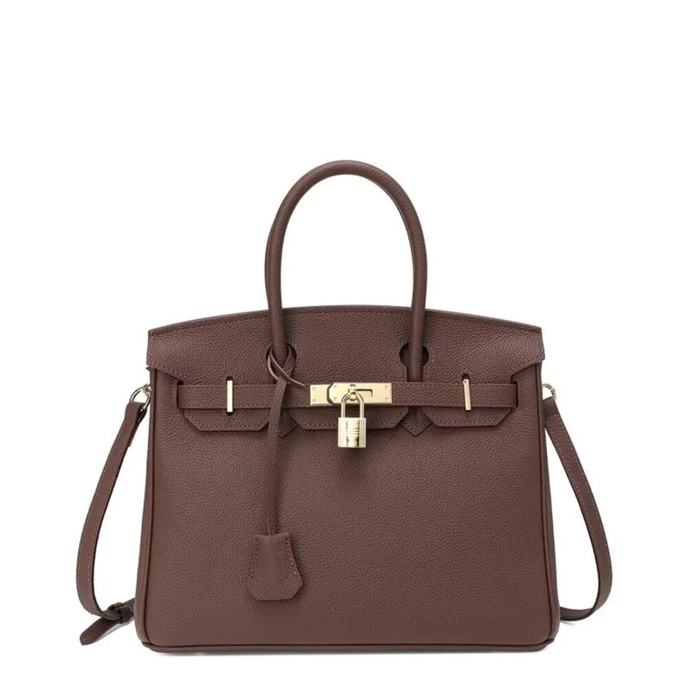Tiffany & Fred Paris Top-Grain Large Leather Satchel Shoulder Bag